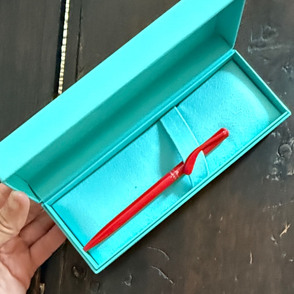 Tiffany & Co. Red Pen in Blue Box